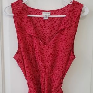 3/$20 Motherhood Maternity pink w/dots slvless xl